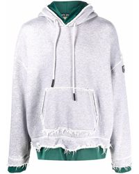 Palm Angels - Layered Frayed-edge Hoodie - Lyst