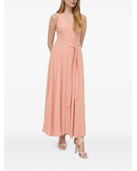 Twinset - V-Neck Split Maxi Dress - Lyst