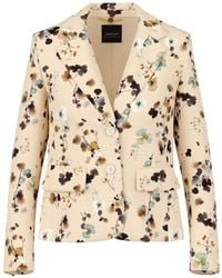 Marc Cain - Floral-Print Notched-Lapel Blazer - Lyst