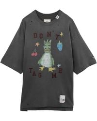 Maison Mihara Yasuhiro - Distressed Graphic-Print T-Shirt - Lyst