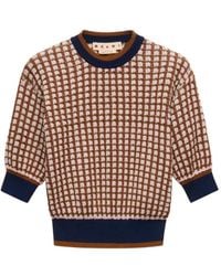 Marni - Jacquard Tweed Sweatshirt - Lyst