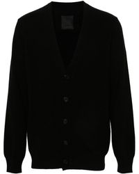 Givenchy - Cardigan en laine à logo intarsia - Lyst