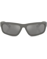 Prada Linea Rossa - Logo-Plaque Rectangle-Frame Sunglasses - Lyst