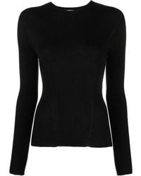 Lanvin - Top A Maniche Lunghe - Lyst