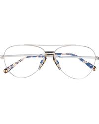 Brioni Brille im 'Aviator'-Design - Mettallic