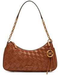 MICHAEL Michael Kors - Nolita Medium Hand-Woven Leather Chain Clutch - Lyst