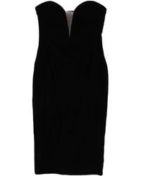 Tom Ford - Zwarte Sweetheart Neck Mid-Length Jurk - Lyst