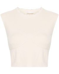 Liu Jo - Bead-embellished Knitted Top - Lyst