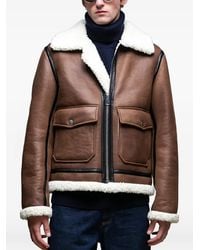A.P.C. - Shearling-Trim Jacket - Lyst