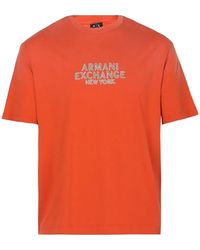 ARMANI EXCHANGE - Logo-Embroidered T-Shirt - Lyst