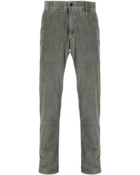 Incotex - Logo-embroidered Corduroy Tapered Trousers - Lyst