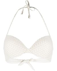 Twinset - Herringbone-Pattern Bikini Top - Lyst