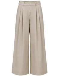 Moorer - Rumy Pleated Wide-Leg Trousers - Lyst