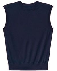 Another Tomorrow - Fine-Knit Sleeveless Top - Lyst