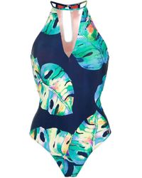 Brigitte Bardot Printed swimsuit - Blu