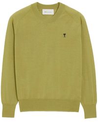 Ami Paris - Wool Crewneck Ami De Coeur Sweater - Lyst