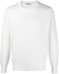Brunello Cucinelli - Sweatshirt With Ribbed Edge - Lyst