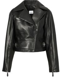 Burberry Buckle-detail Short Biker Jacket - Black