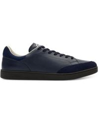Burberry - Leather And Suede Set Sneakers - Lyst