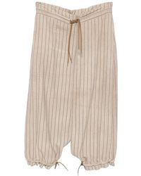 Emporio Armani - Vertical-Stripe Drawstring-Fastening Trousers - Lyst