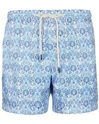 Peninsula - Paisley-Print Drawstring Swim Shorts - Lyst