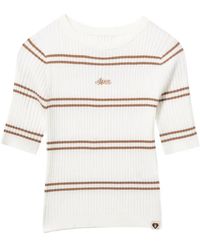 AAPE BY A BATHING AP - Striped Ribbed-Knit Sweater - Lyst