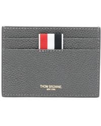 Thom Browne - Grosgrain-Tab Leather Cardholder - Lyst