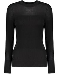 Moorer - Ribbed-Knit Long-Sleeved T-Shirt - Lyst