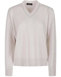 Fabiana Filippi - V-Neck Embellished Cashmere Sweater - Lyst