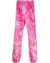 Liberal Youth Ministry - Graphic-Print Velvet Trousers - Lyst