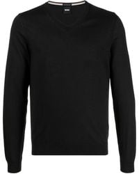 BOSS - Maglione Con Scollo A V - Lyst