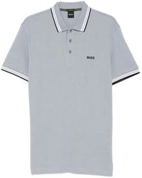 BOSS - Paddy Logo-Embroidered Tipped Polo Shirt - Lyst