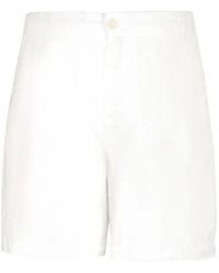 120% Lino - Pleated Linen Shorts - Lyst