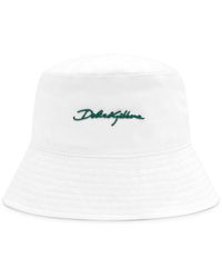 Dolce & Gabbana - Logo-appliqué Cotton Bucket Hat - Lyst