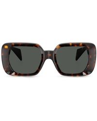 Versace - Tortoise-Shell Square Frame Sunglasses - Lyst