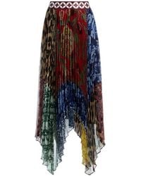Alice + Olivia - Katz Handkerchief-Hem Midi Skirt - Lyst