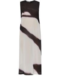 Issey Miyake - Shadow Study Abstract-print Midi Dress - Lyst