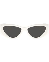 Miu Miu - Cat-eye Frame Logo-lettering Sunglasses - Lyst