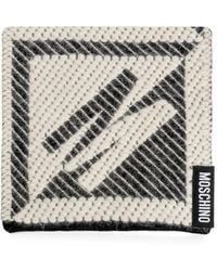 Moschino - Geometric-Pattern Logo-Patch Scarf - Lyst