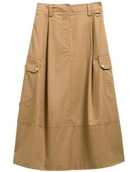 Barbour - Carly Pleated Midi Skirt - Lyst