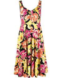 Kate Spade - Floral-print Sleeveless Dress - Lyst