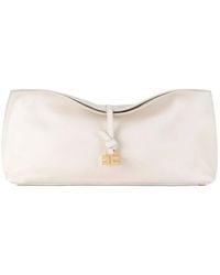 Elisabetta Franchi - Boulevard Leather Tie-Fastening Clutch - Lyst