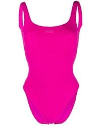 Versace - Maillot De Bain À Motif Greca Embossé - Lyst