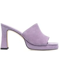 BY FAR - Pantoletten Aus Wildleder 90Mm - Lyst