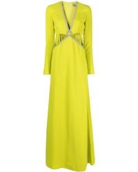 Elie Saab - Crystal-Embellished Cut-Out Dress - Lyst