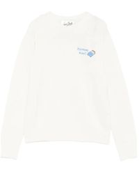MC2 Saint Barth - New Queen Wool And Cashmere Blend Crewneck With Piumone Night Embroidery - Lyst