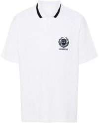 Givenchy - Crest Cotton Polo Shirt - Lyst