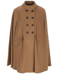 Il tabarro - Hepburn Double-Breasted High-Neck Cape - Lyst