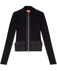 DIESEL - M-Melissa Ribbed Zip-Front Top - Lyst