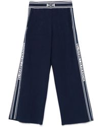Elisabetta Franchi - Pantaloni Con Banda A Contrasto - Lyst